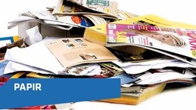 Aviser, ugeblade, reklamer, kuverter, telefonbøger, kontorpapir, gavepapir, bøger, tryksager og skrivepapir.